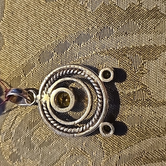 New Sterling Silver Citrine multi gemstone pendant - Picture 4 of 7